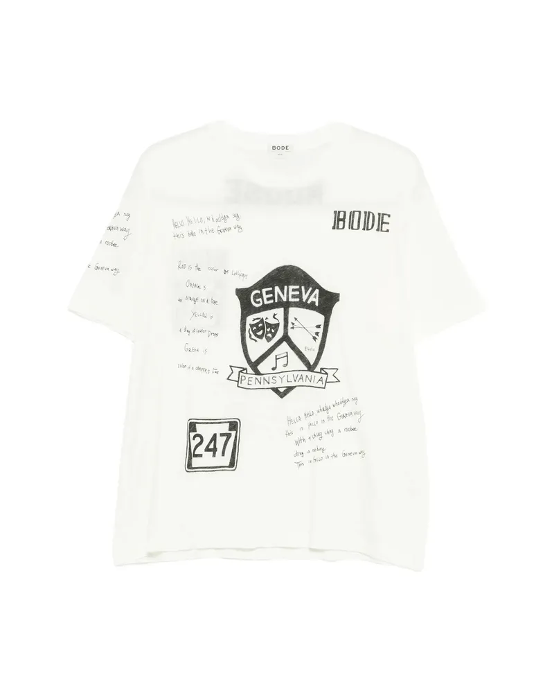 BODE Camp Crest Graphic-print T-shirt White