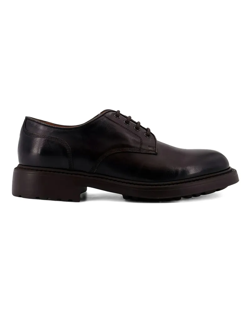 Doucal´s Lace-up Leather Derby Shoes Brown
