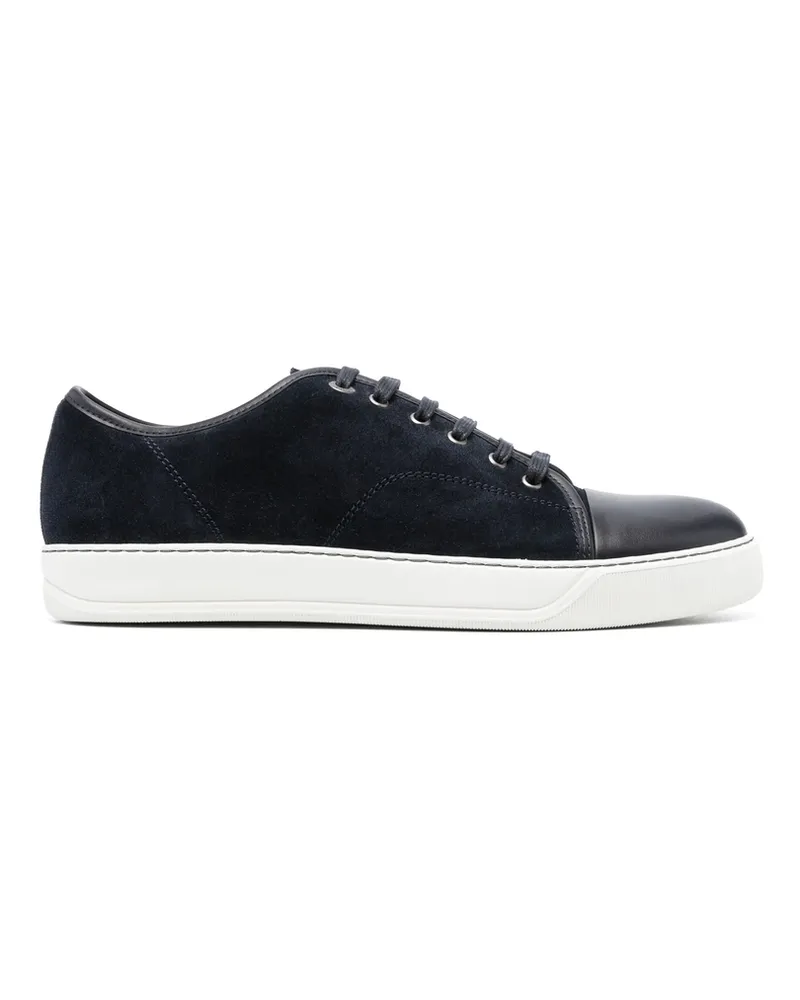 Lanvin Suede Lace-up Sneakers Blue