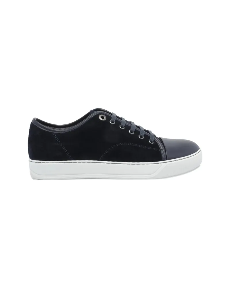 Lanvin Suede Lace-up Sneakers Blue