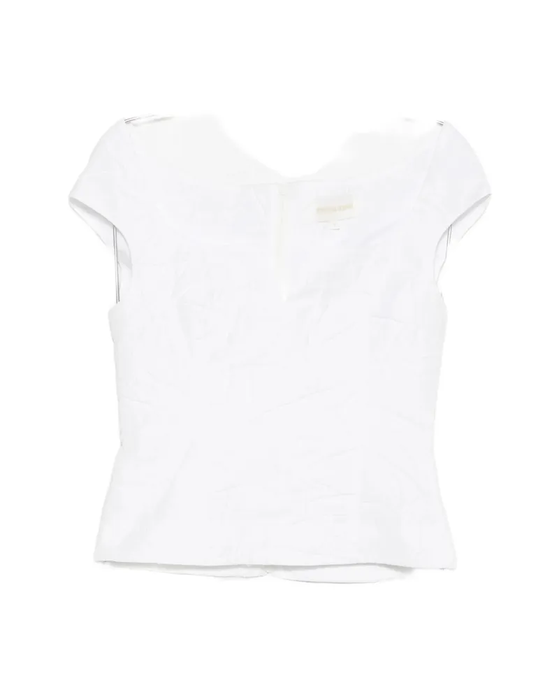 SHUSHU/TONG V-neck Top White