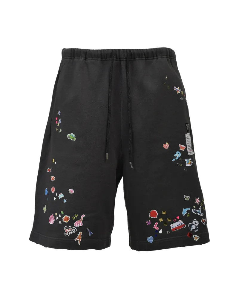 MIHARAYASUHIRO Sticker Shorts Black