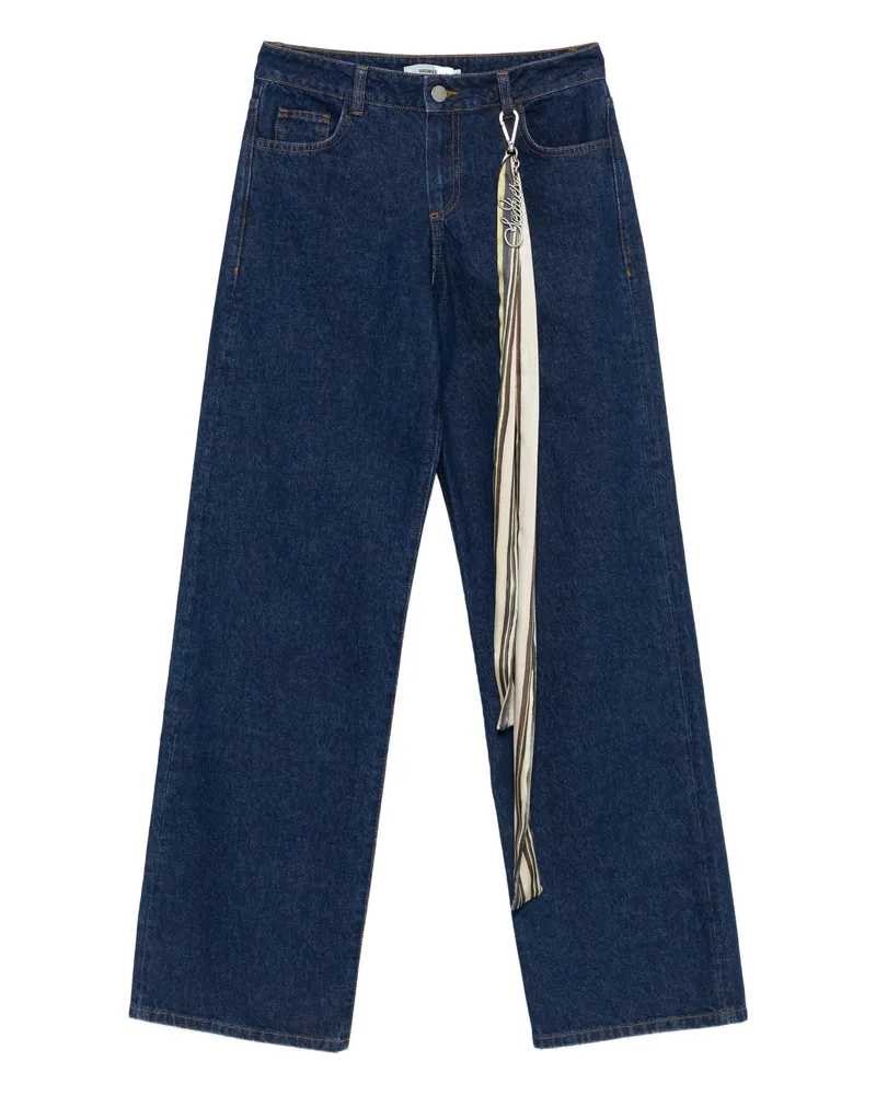 SIEDRES Odette Scarf-detail Jeans Blue