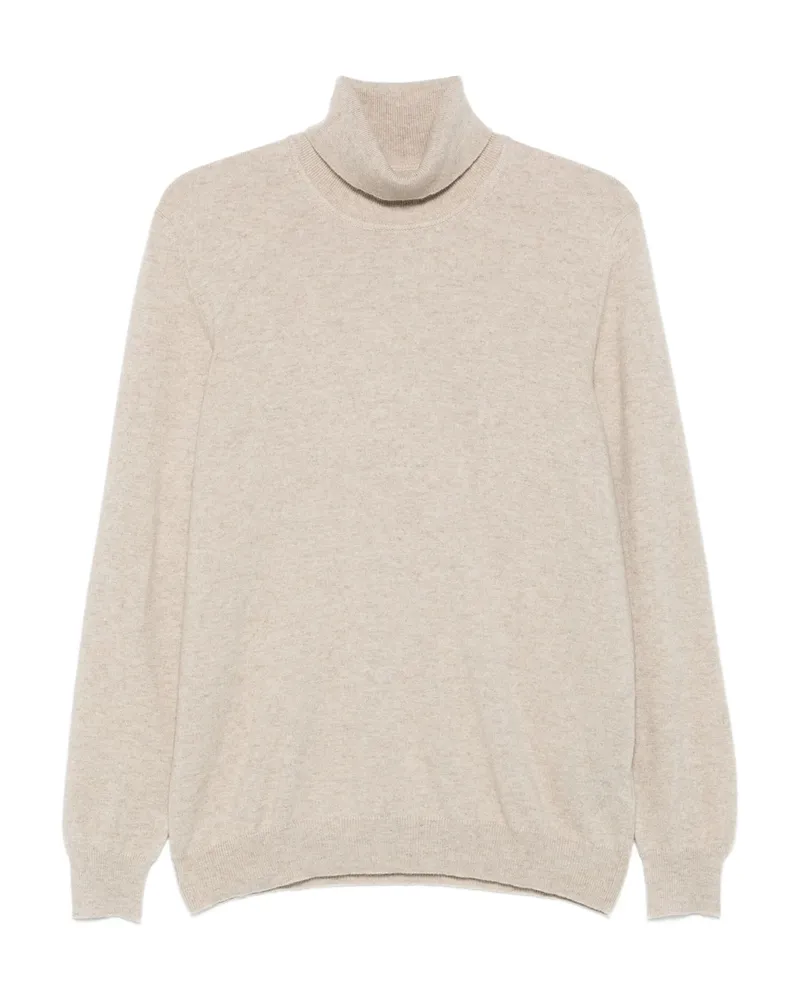 Fedeli Cashmere Roll-neck Top Neutrals