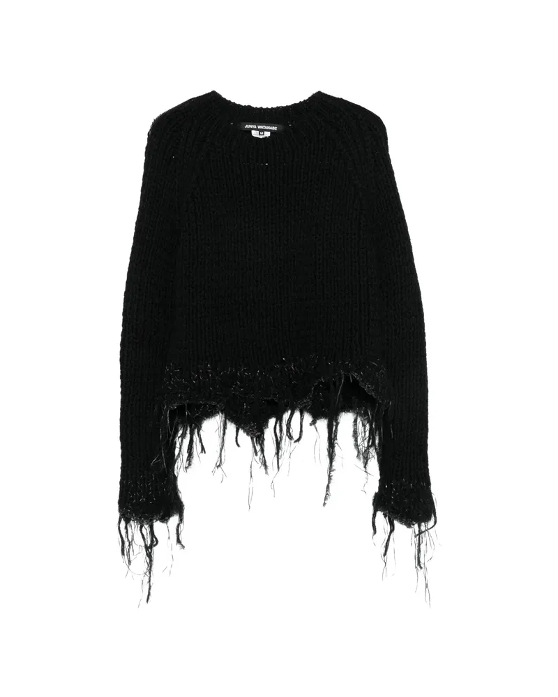 Junya Watanabe Distressed Chunky-knit Sweater Black