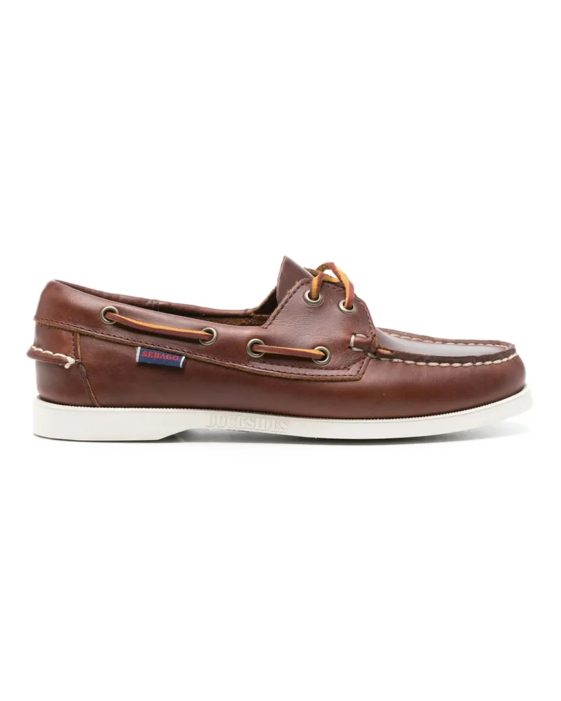 Sebago Portland Leather Boat Shoes Brown