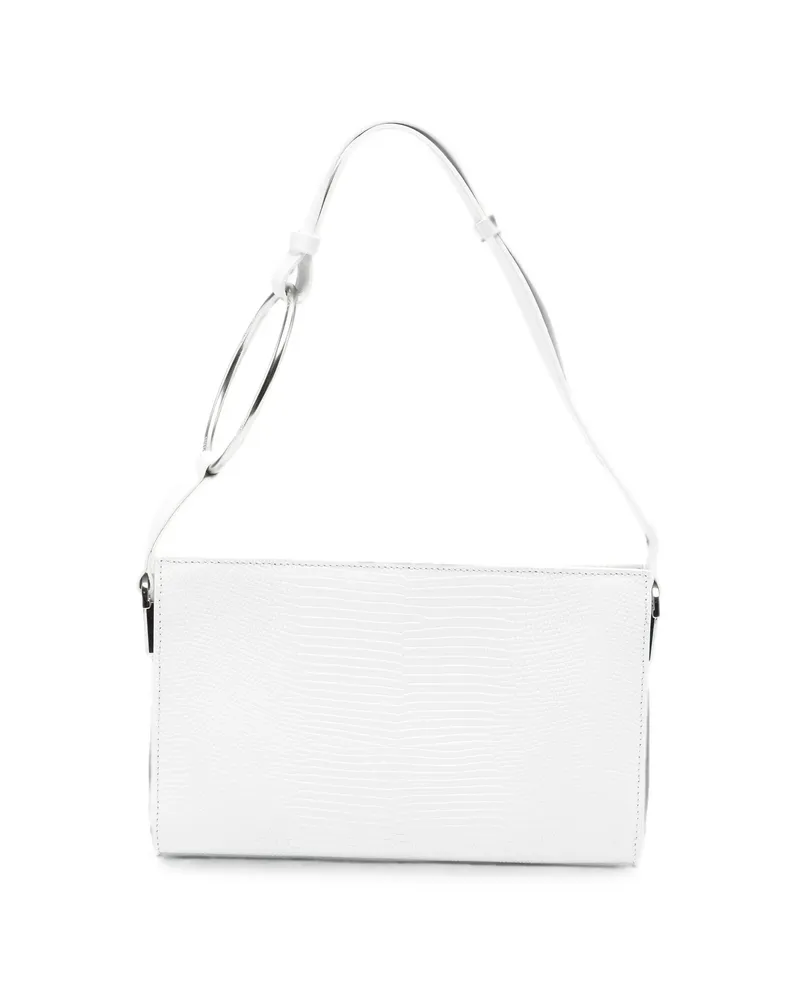 Dondup Ring-detail Pebbled Tote Bag White