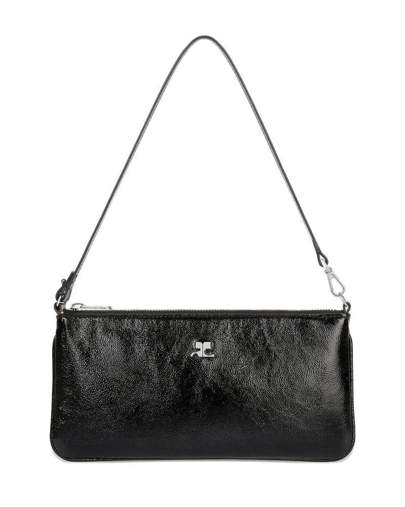 Courrèges Logo-plaque Clutch Bag Black