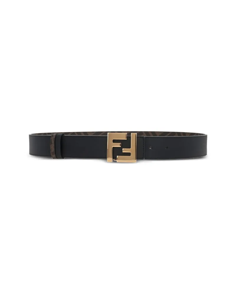 Fendi FF-logo Plaque Belt Black
