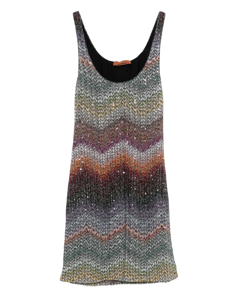 Missoni Scoop-neck Mini Dress Grey