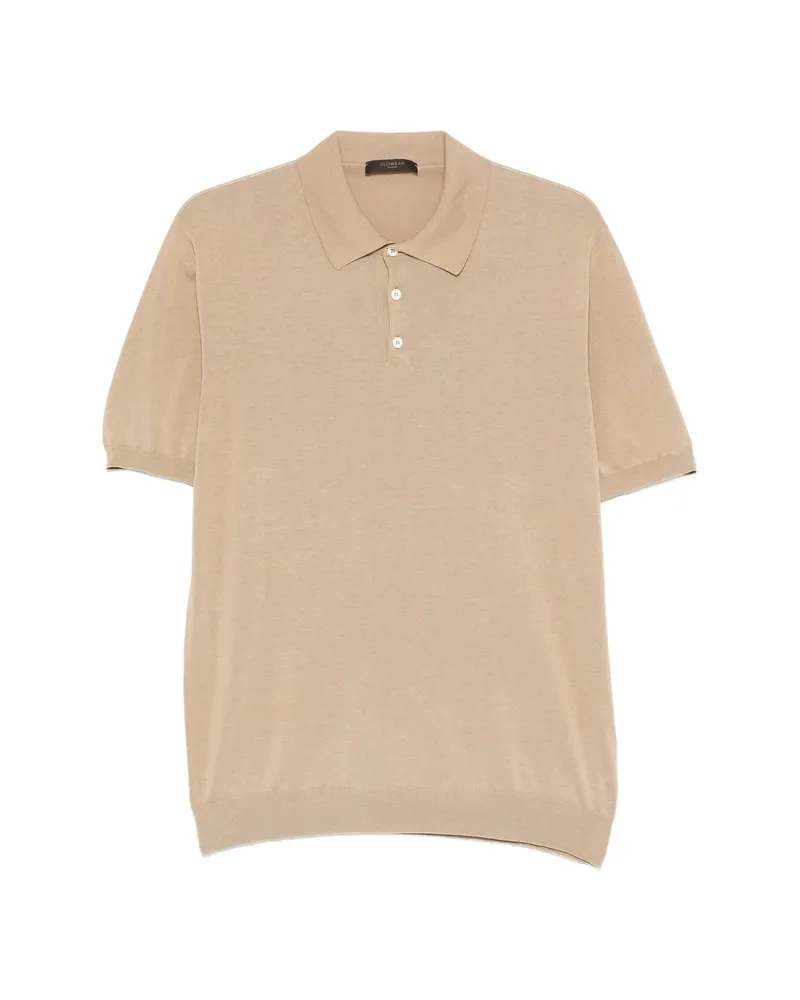 Zanone Buttoned Polo Shirt Neutrals