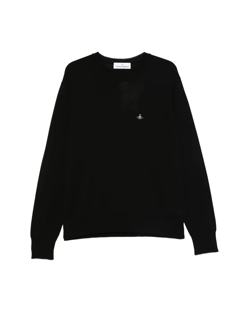 Vivienne Westwood Orb-logo Crew-neck Sweater Black