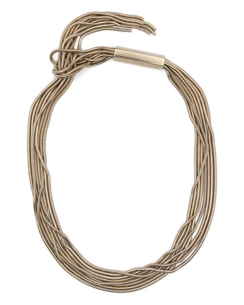 Tom Ford Brass Axis Necklace Gold