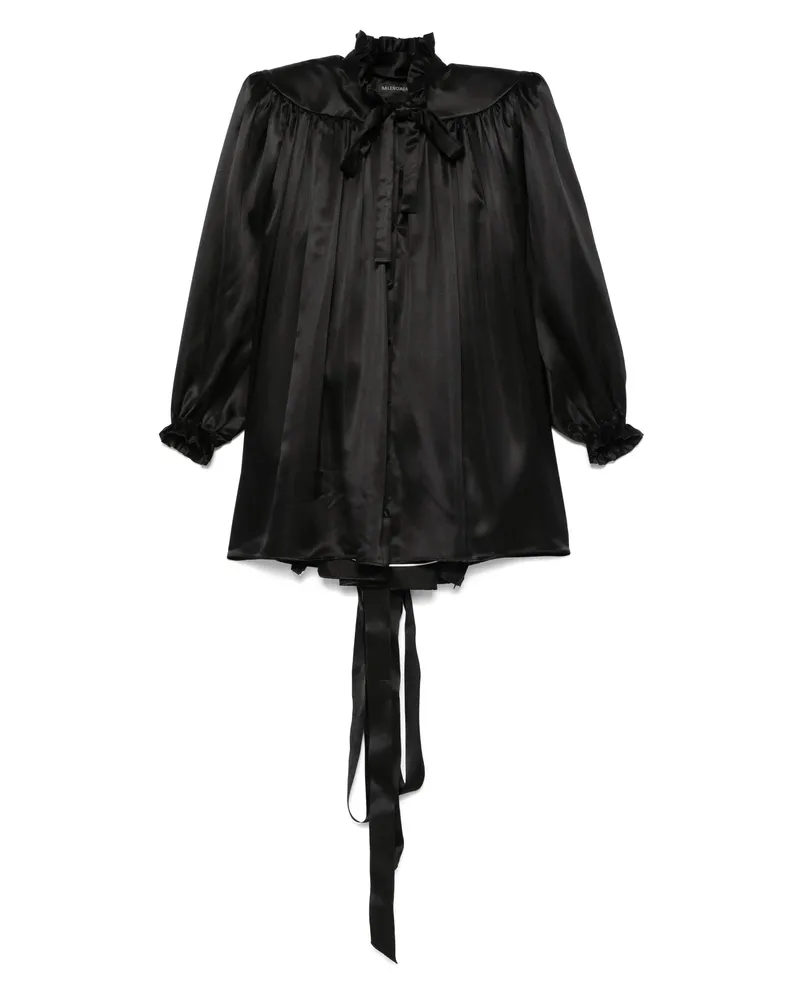 Balenciaga Satin Shirt Black