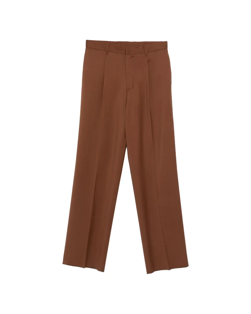 LARDINI Pleated Trousers Brown