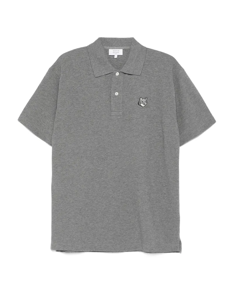 Kitsuné Logo-patch Polo Shirt Grey