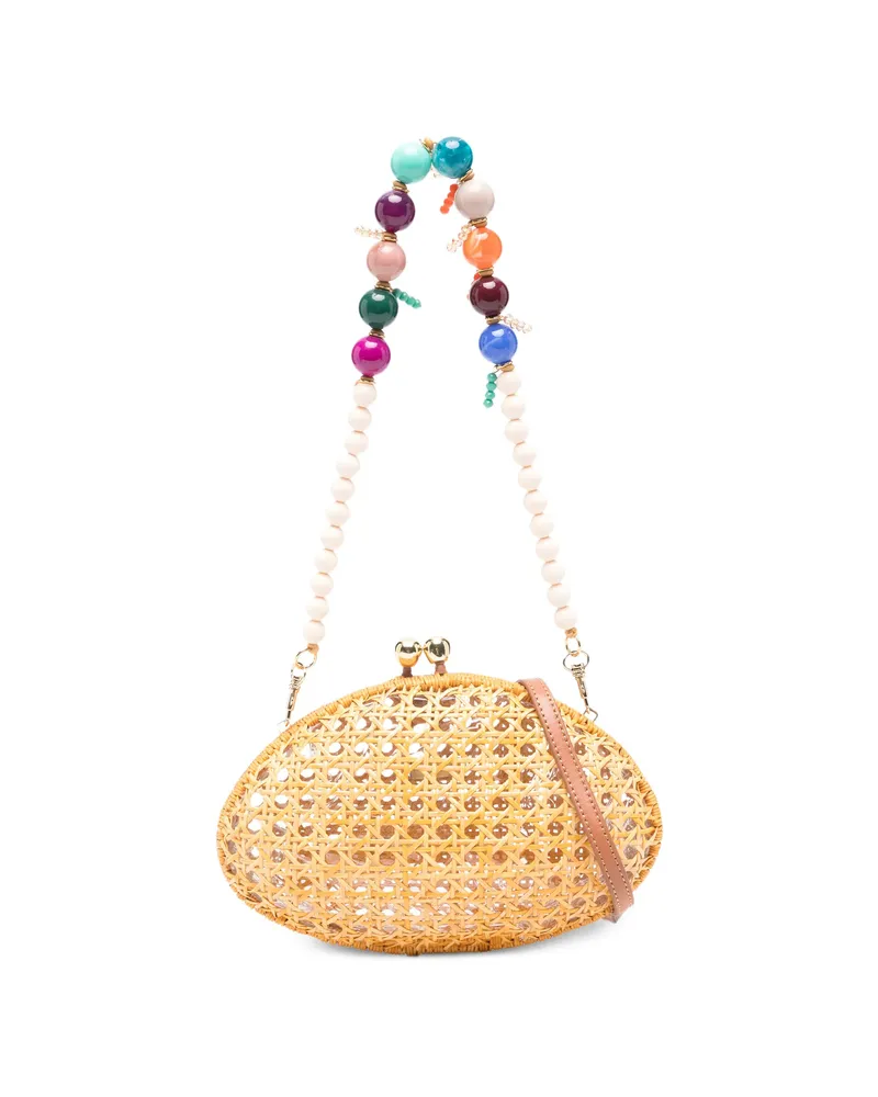 Serpui Elise Om Clutch Bag Neutrals