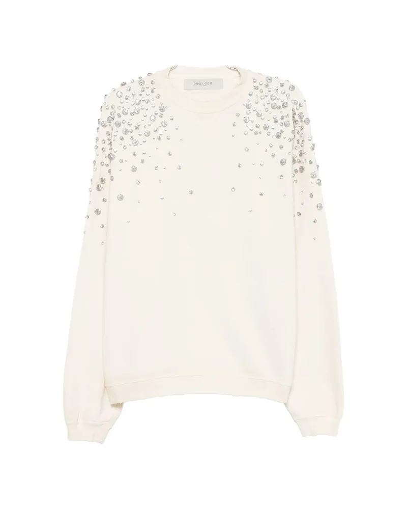 Golden Goose Embellished Sweatshirt Neutrals