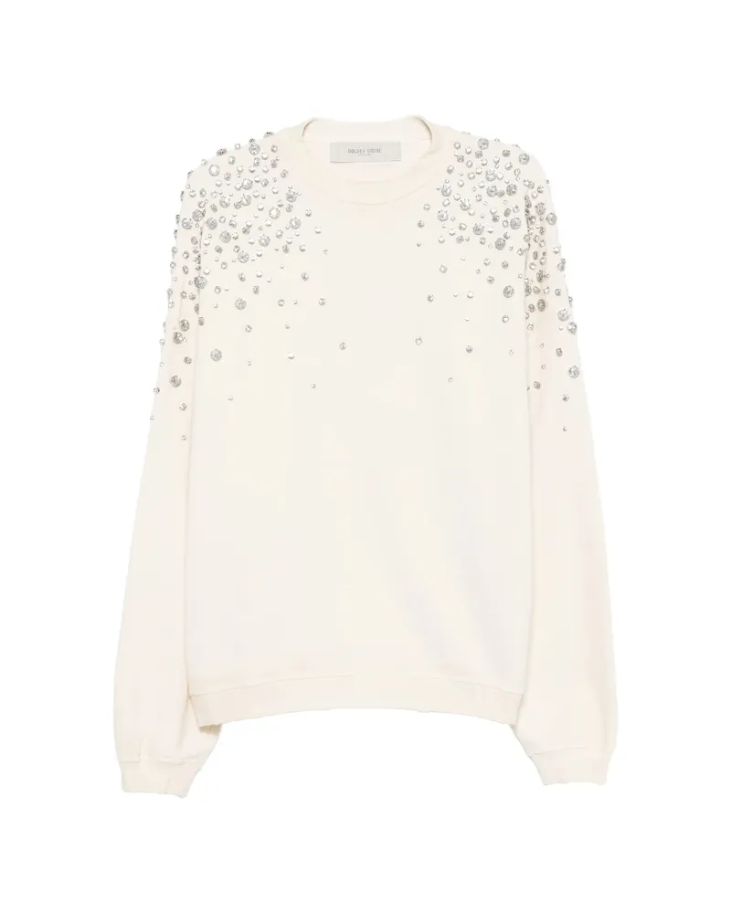Golden Goose Embellished Sweatshirt Neutrals