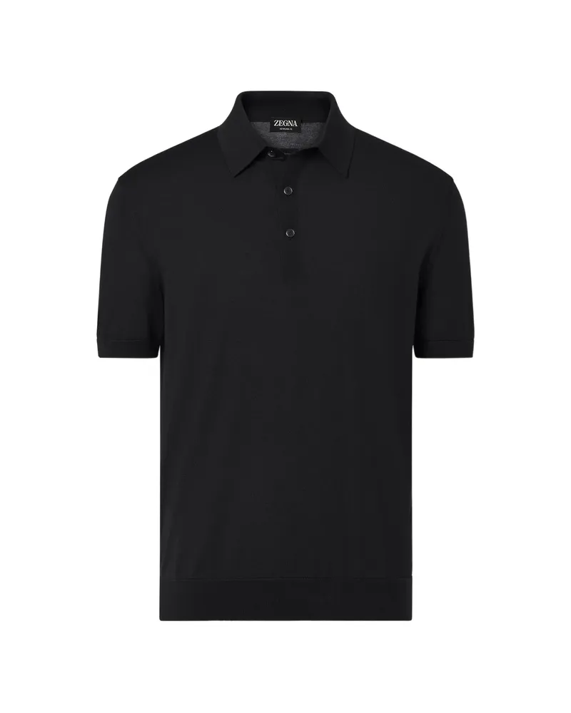 Ermenegildo Zegna Black Polo Shirt Black