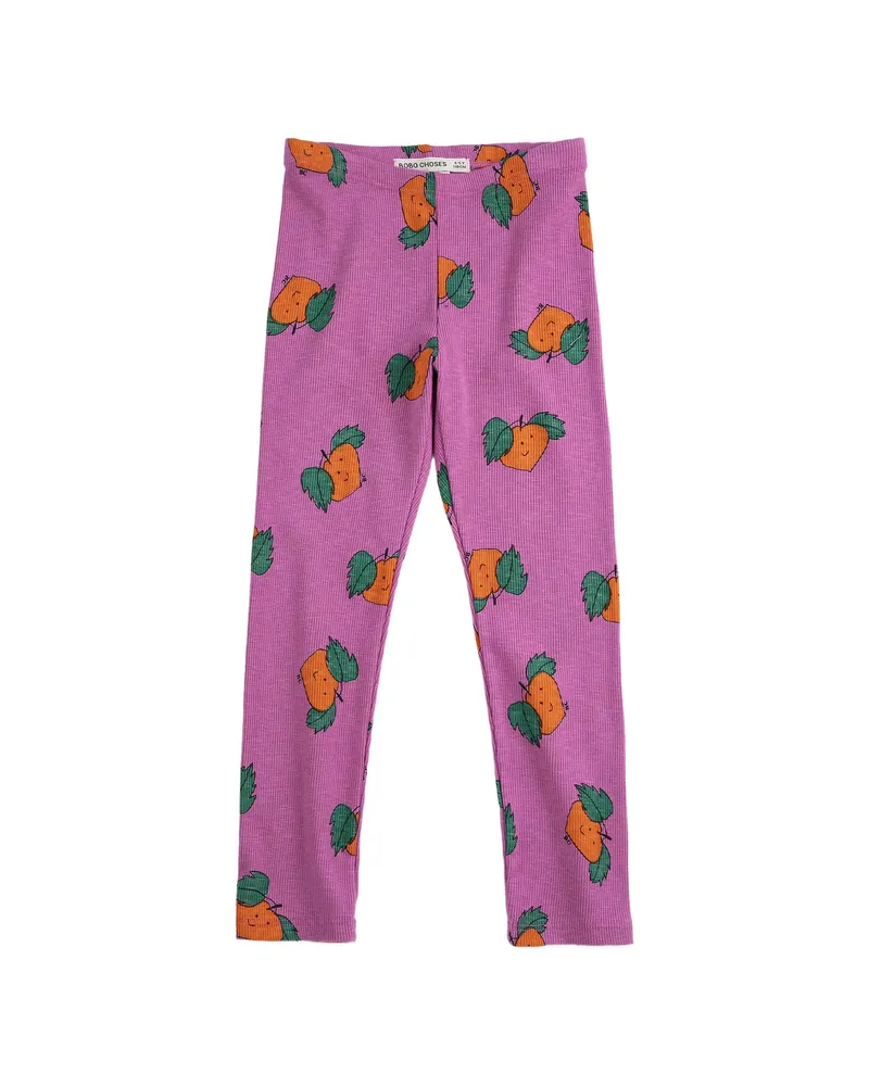 BOBO CHOSES Tangerine Elasticated Leggings Purple