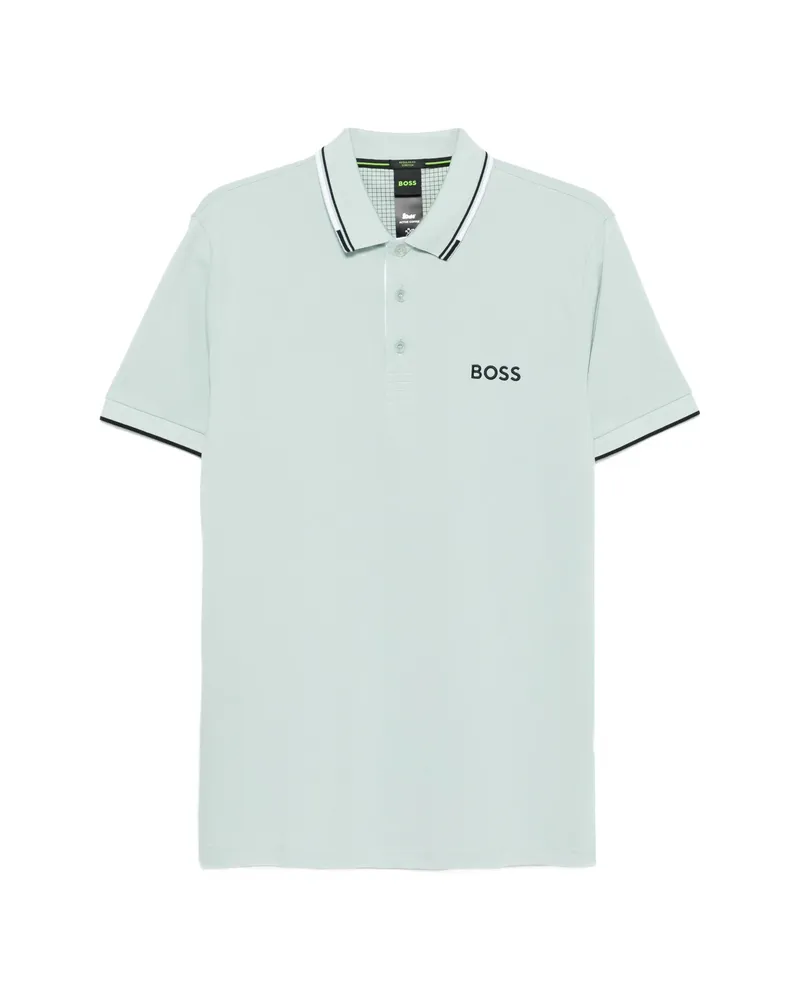HUGO BOSS Trimmed Polo Shirt Blue