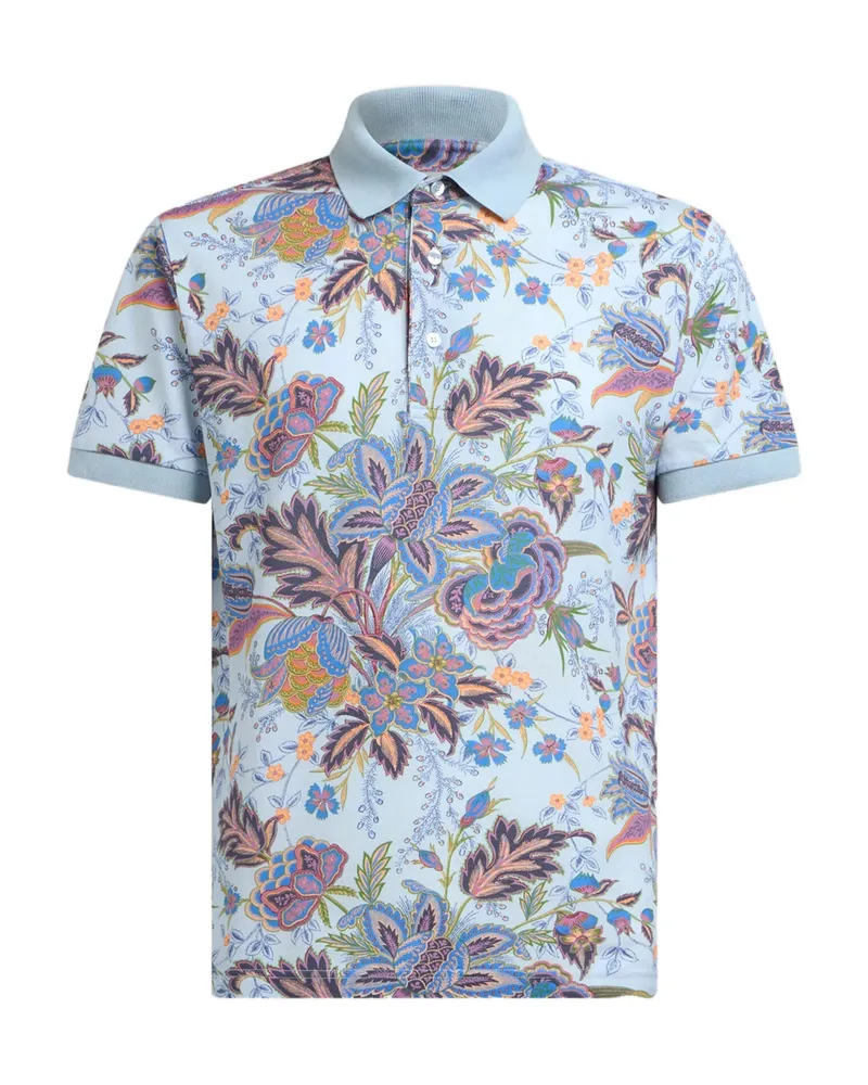 Etro Cotton Polo Shirt Blue