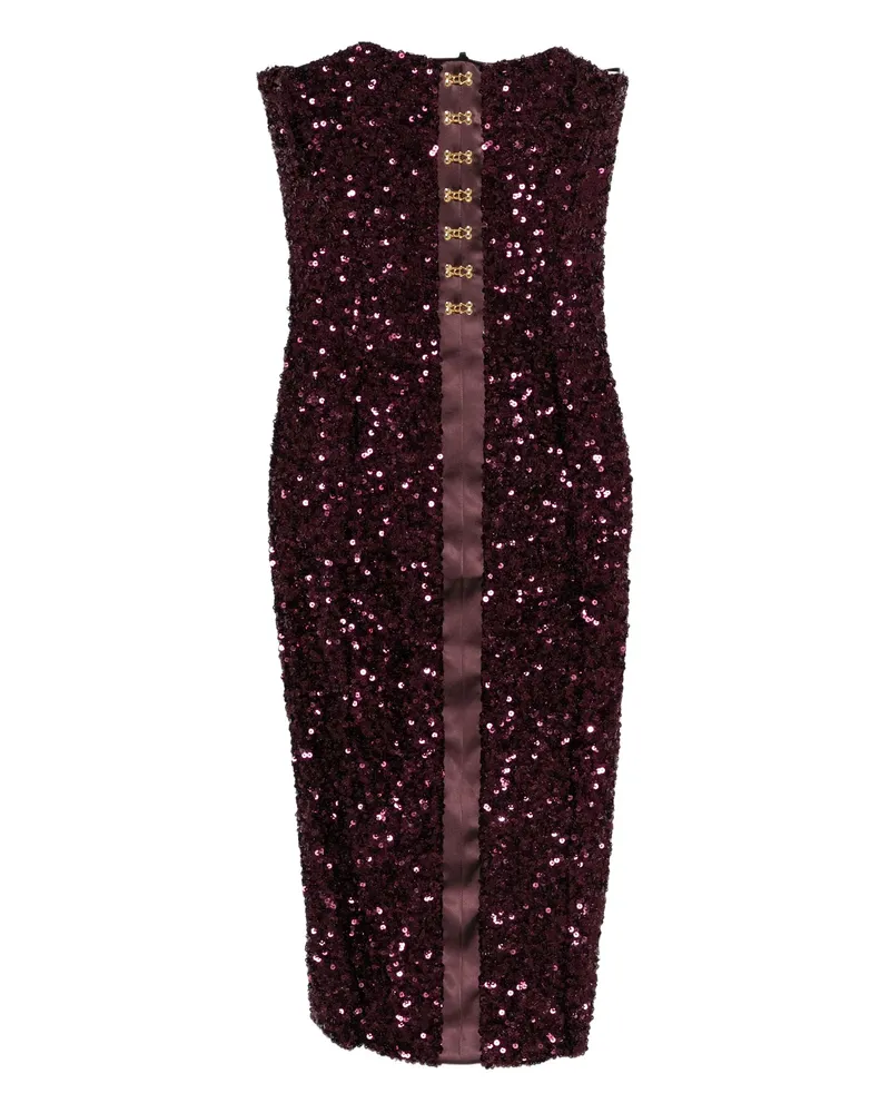 Elisabetta Franchi Sequin-embellished Midi Dress Purple