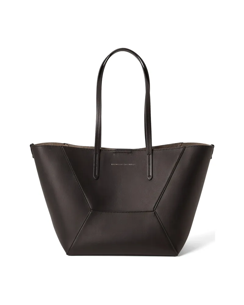 Brunello Cucinelli Small BC Duo Tote Bag Brown