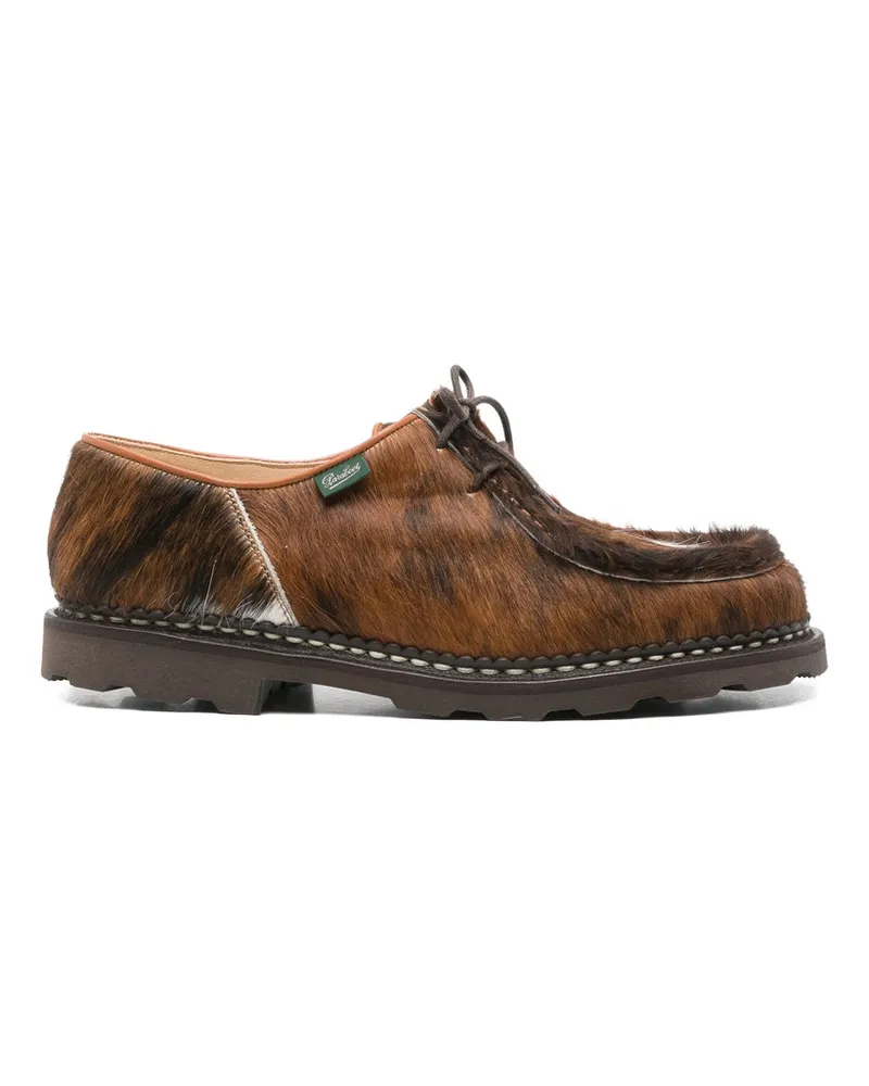 Paraboot Michael Calf-hair Derby Shoes Brown