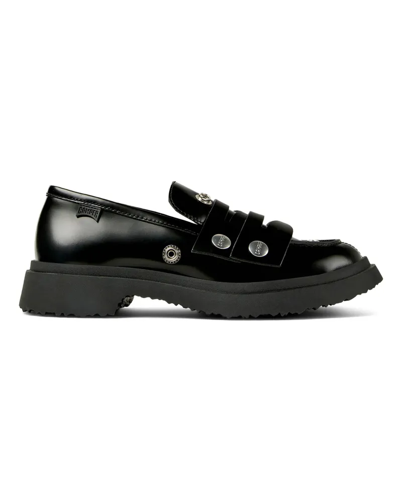 Camper Leather Platform Loafers Black