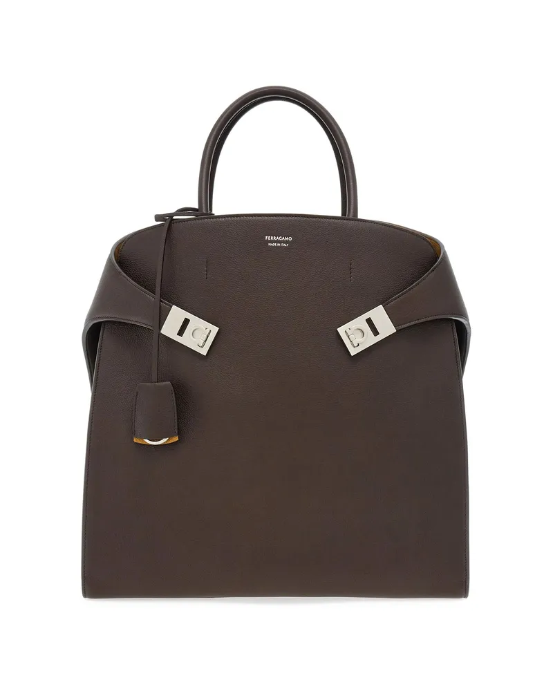 Ferragamo Hug Tote Bag Brown