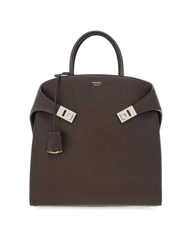 Ferragamo Hug Tote Bag Brown