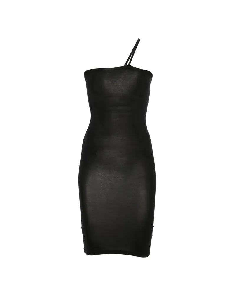 Baserange Nida One-shoulder Sleeveless Mini Dress Black