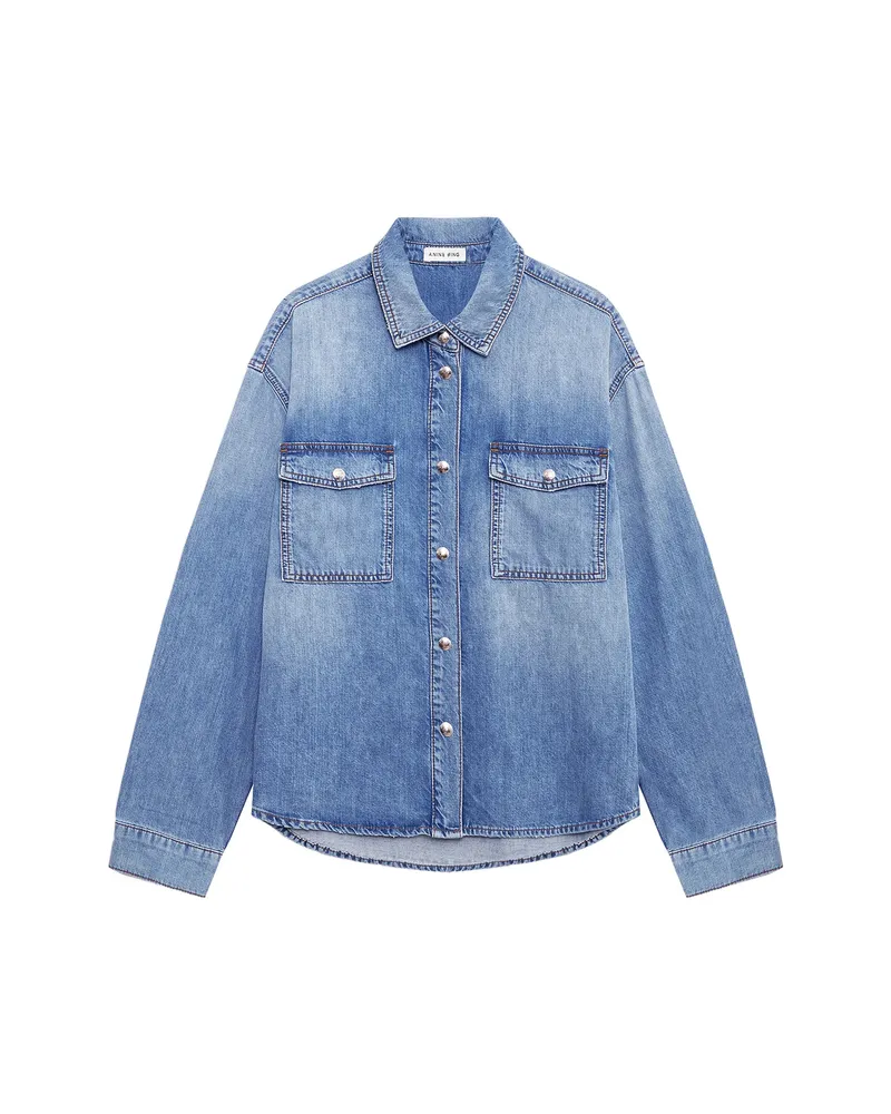 Anine Bing Paxton Button-up Shirt Blue