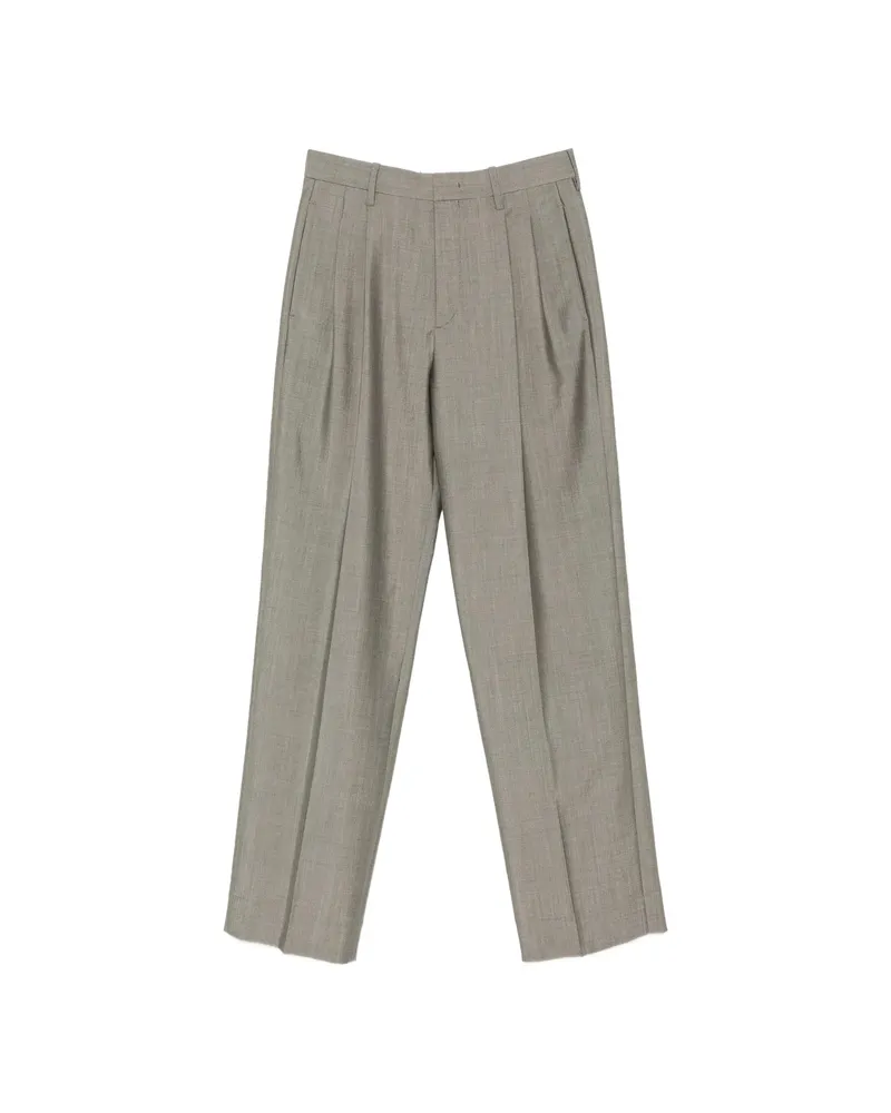 Victoria Beckham Pleated-design Trousers Grey