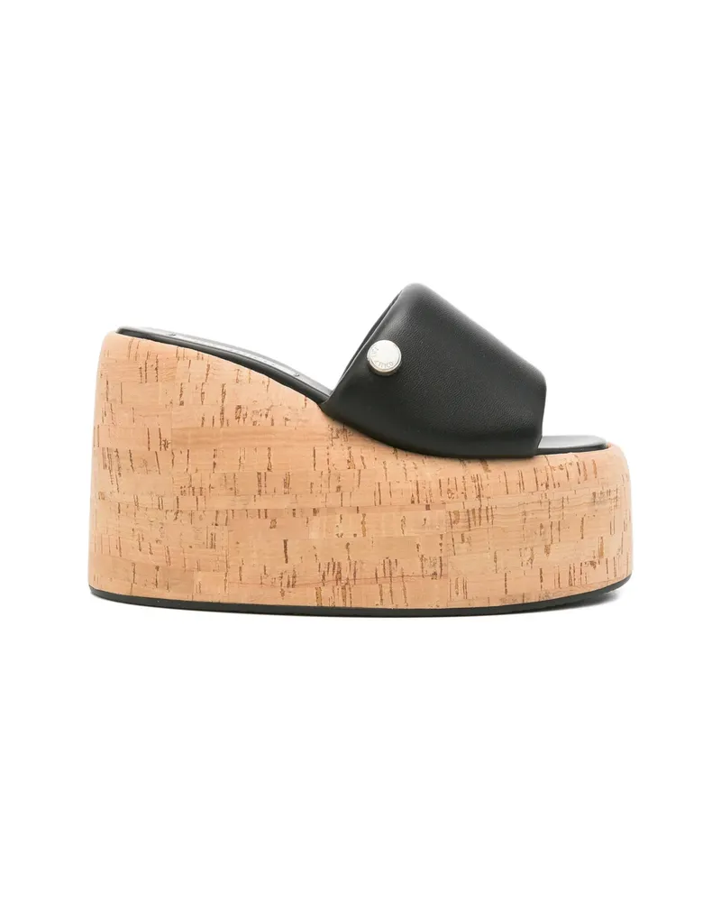 ATTICO Open-toe Padded Sandals Black