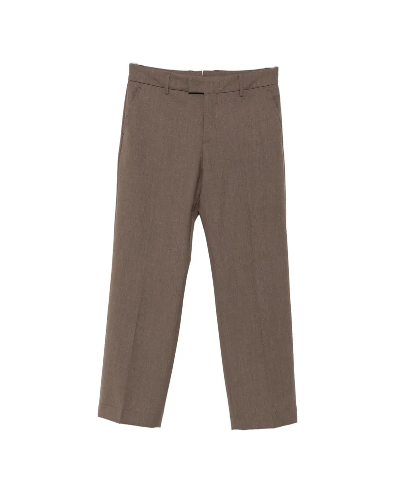 Berwich Alice Straight-leg Tailored Trousers Brown