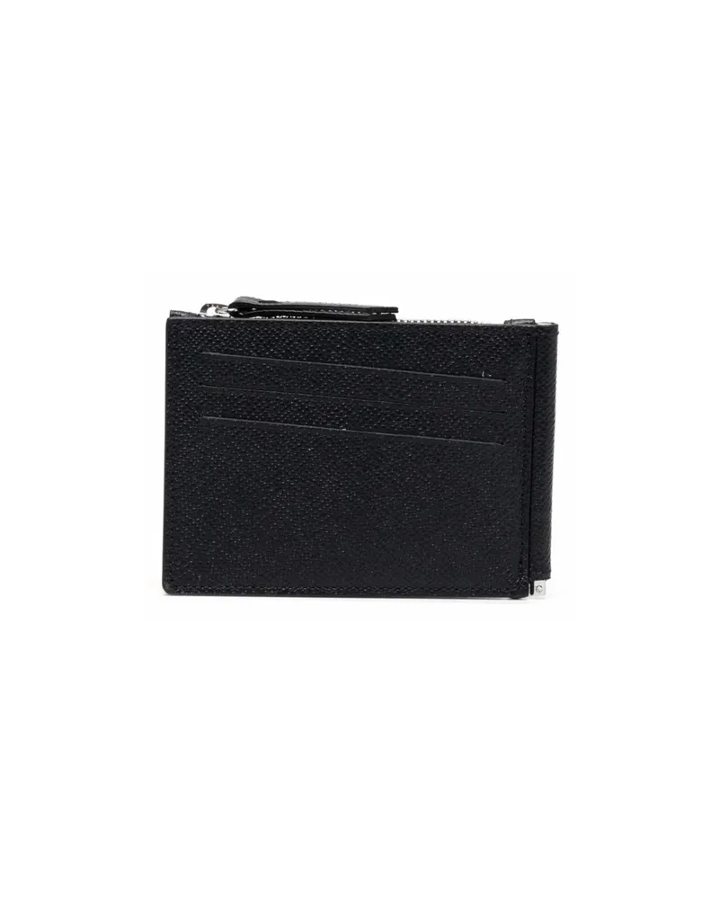 Maison Margiela Leather Money Clip Wallet Black