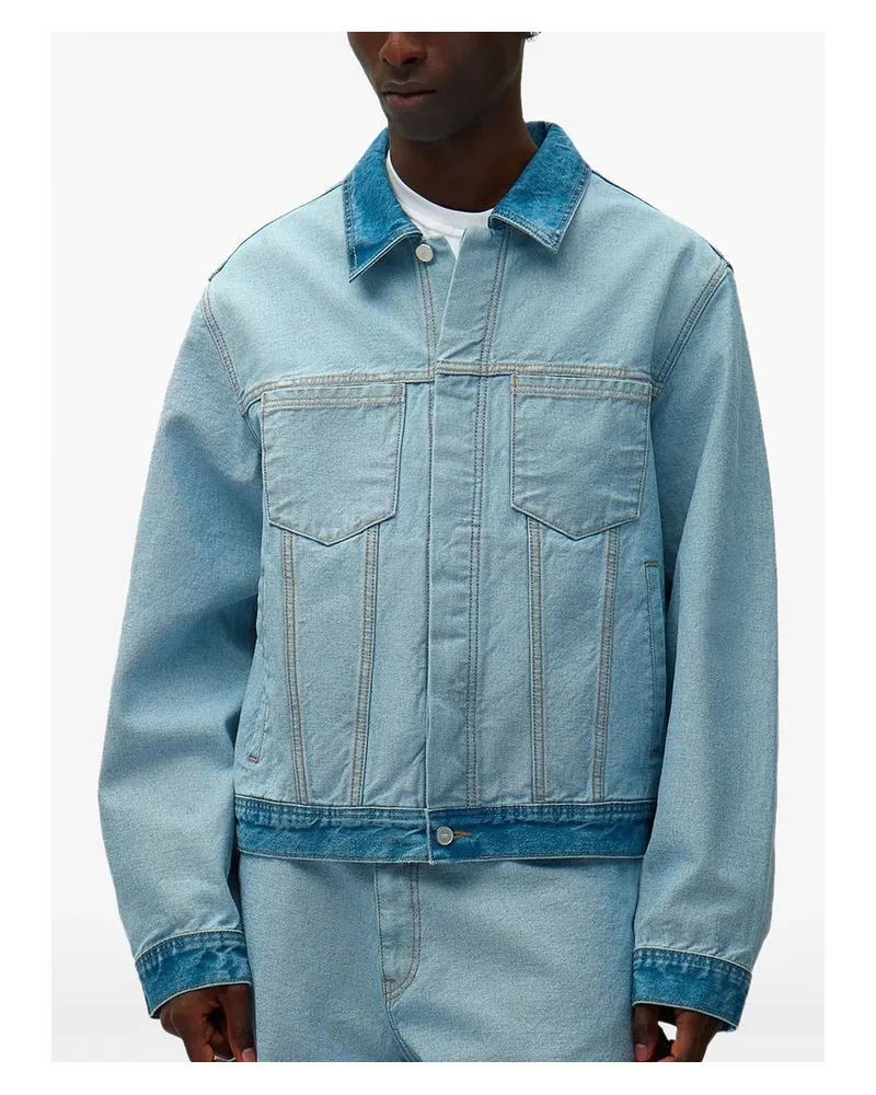 Arte Antwerp Logo-detail Long-sleeve Jacket Blue