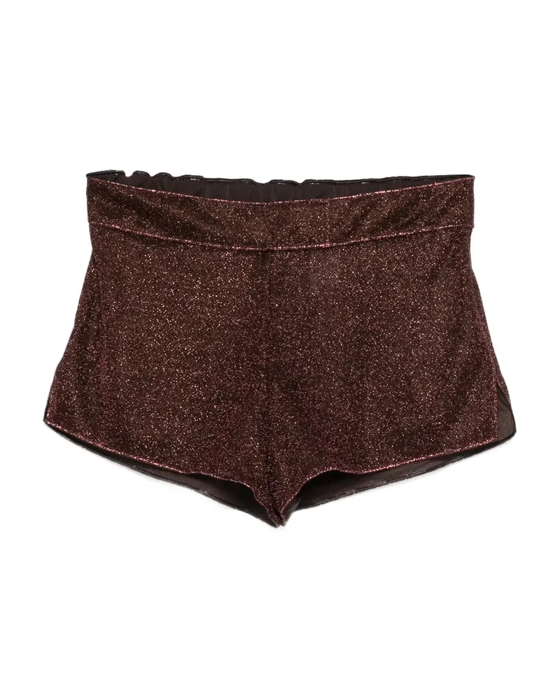 Oséree Lumière Shimmer Shorts Brown