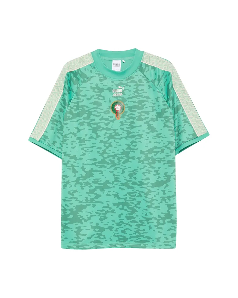 Puma X Salehe Bembury X Morocco Camouflage-print Raglan-sleeve T-shirt Red