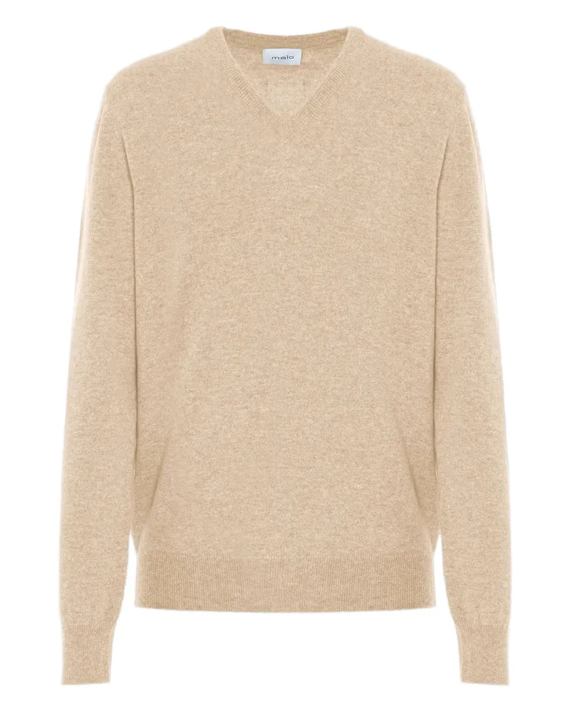 Malo V-neck Cashmere Sweater Neutrals