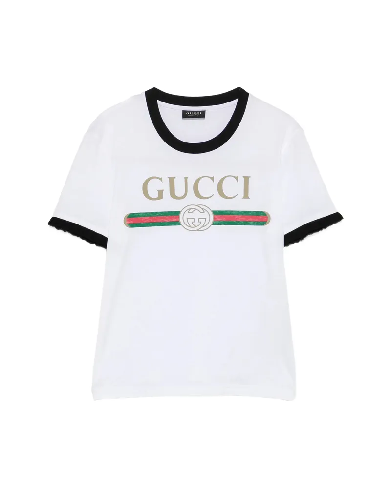Gucci Logo-print Cotton-jersey T-shirt White