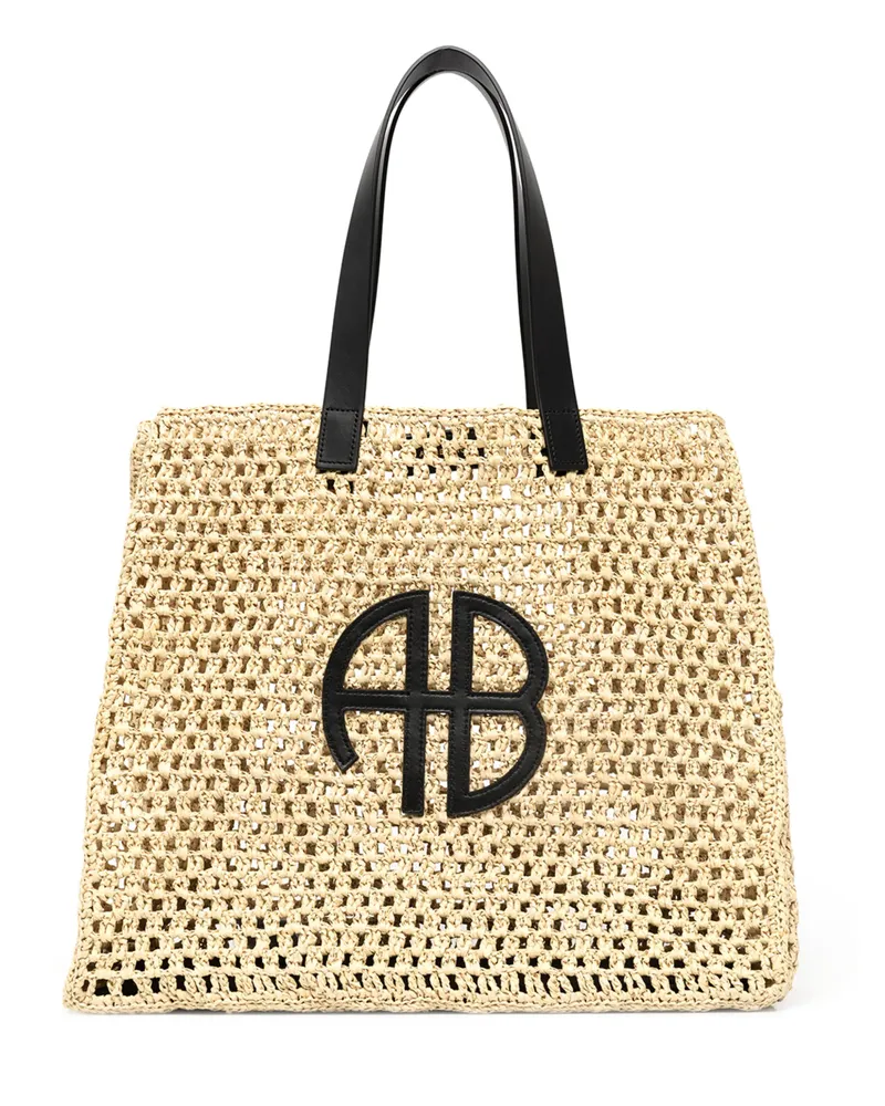 Anine Bing Large Rio Tote Bag Neutrals