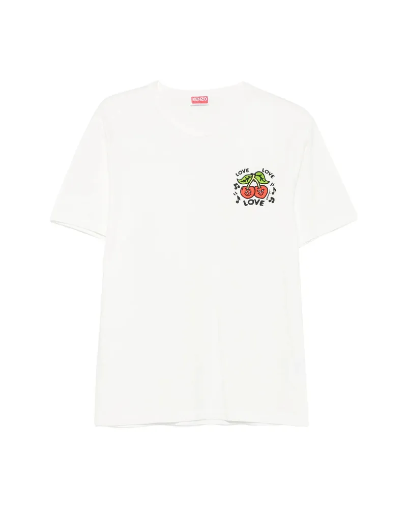 Kenzo Cherry-embroidered T-shirt White