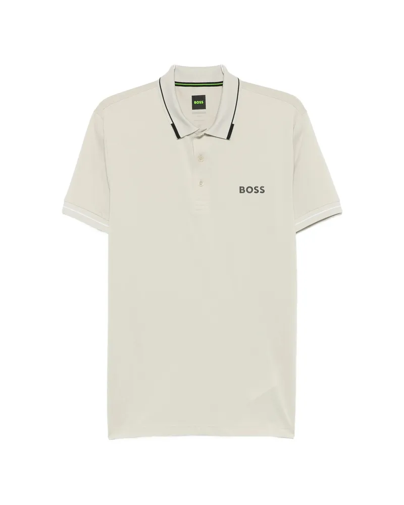 HUGO BOSS Logo-print Polo Shirt Neutrals