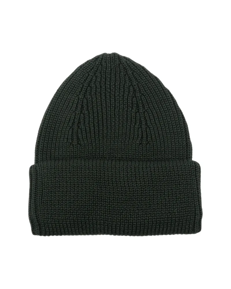Roberto Collina Ribbed-knit Beanie Hat Green