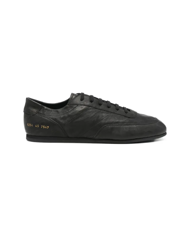 Common Projects Minimal Lace-up Leather Sneakers Black