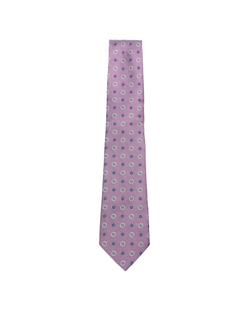 Canali Floral Tie Purple